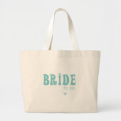 Blauwgroen bride om te worden grote tote bag (Voorkant)