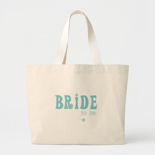 Blauwgroen bride om te worden grote tote bag (Voorkant)