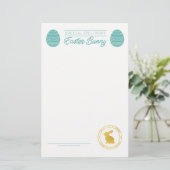 Blauwgroen brief van de paasbundelblank (Staand voorkant)