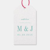 Blauwgroen briefing met briefing cadeaulabel (Achterkant)