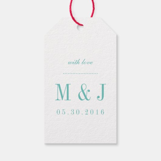 Blauwgroen briefing met briefing cadeaulabel (Achterkant)