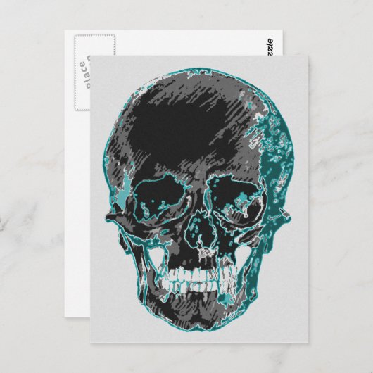 Blauwgroen Briefkaart (Voorkant / Achterkant)