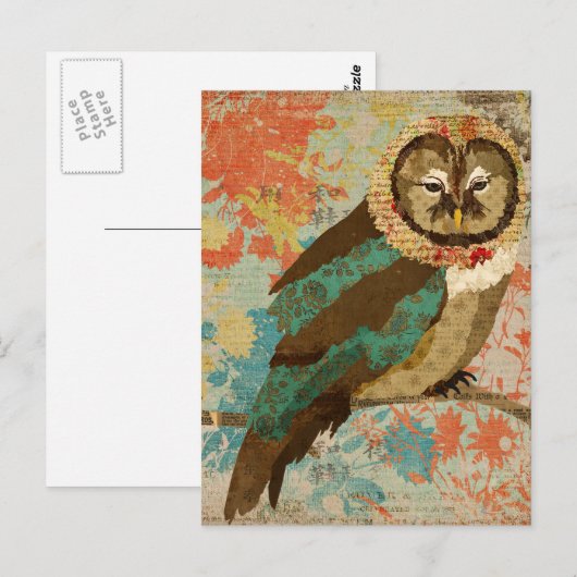 Blauwgroen Briefkaart (Voorkant / Achterkant)