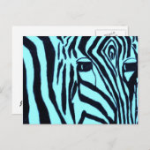 Blauwgroen Briefkaart Zebre (Voorkant / Achterkant)