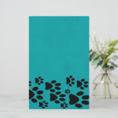 Blauwgroen Briefpapier afdrukken (Staand voorkant)