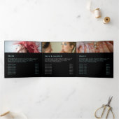 Blauwgroen brochure voor glitter- drieluik kaart (Binnen)