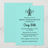 Blauwgroen bruid & co. Vrijgezellenfeest brunch Kaart (Voorkant / Achterkant)