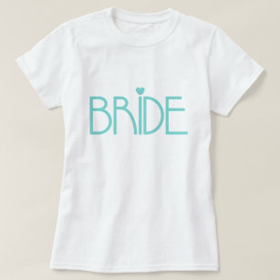 Blauwgroen bruid t-shirt