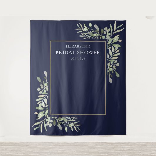 Blauwgroen Bruidsfeest Fotobehang Wandkleed (Voorkant)