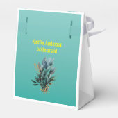 Blauwgroen bruidsmeisje 🎀 Maid of Honor Bedankdoosjes (Achterkant)