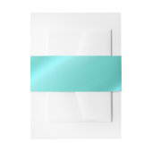 Blauwgroen bruiloft Belly Band Uitnodigingen Wikkel (Voorkant Voorbeeld)