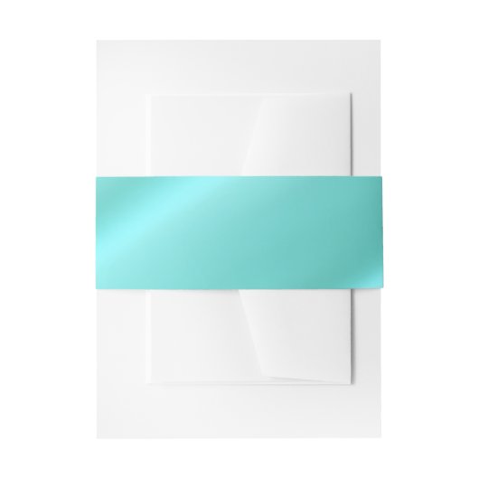 Blauwgroen bruiloft Belly Band Uitnodigingen Wikkel (Voorkant Voorbeeld)