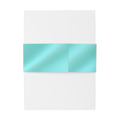 Blauwgroen bruiloft Belly Band Uitnodigingen Wikkel (Achterkant Voorbeeld)