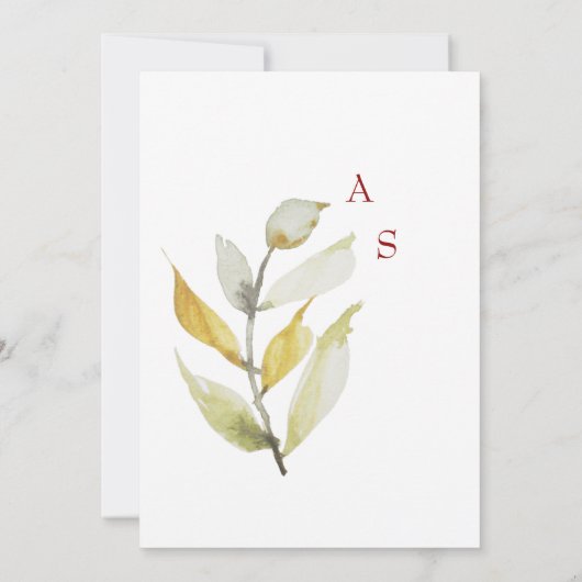 Blauwgroen bruiloft details behuizing kaart (Achterkant)