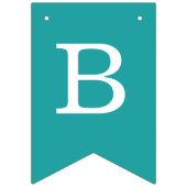 Blauwgroen Bruiloft Eenvoudige bruid en bruidegom  Vlaggetjes (Eerste vlag)