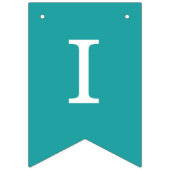 Blauwgroen Bruiloft Eenvoudige bruid en bruidegom  Vlaggetjes (Derde vlag)