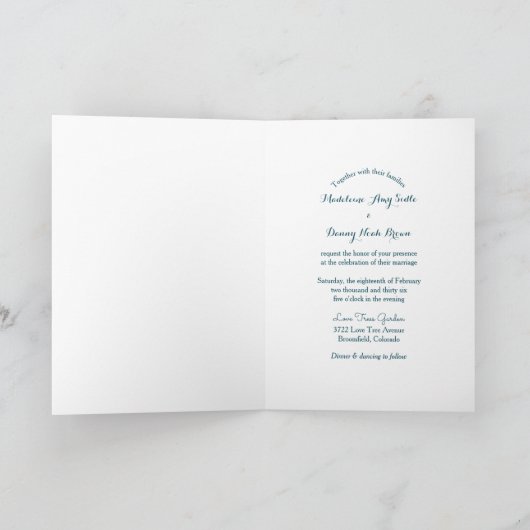 Blauwgroen bruiloft met String Lights Love Trees (Binnen)