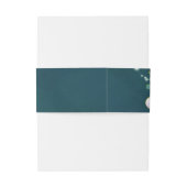 Blauwgroen bruiloft met tekenreekslichtbomen uitnodigingen wikkel (Achterkant Voorbeeld)