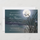 Blauwgroen bruiloft met volle maan dragonfly Pond Kaart (Voorkant)
