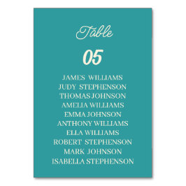 Blauwgroen bruiloft op maat kaart