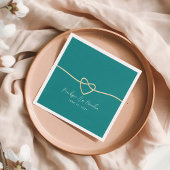 Blauwgroen bruiloft servet