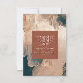 Blauwgroen bruiloft van de moderne bohemische schi bedankkaart (Voorkant)