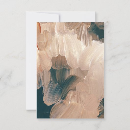 Blauwgroen bruiloft van de moderne bohemische schi bedankkaart (Achterkant)