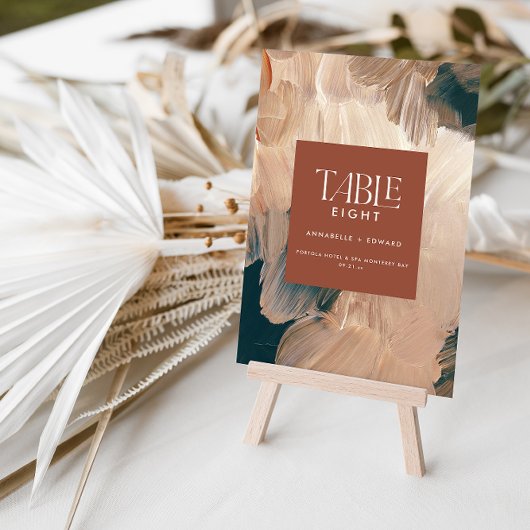 Blauwgroen bruiloft van de moderne bohemische schi bedankkaart