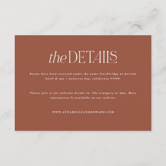 Blauwgroen bruiloft van de moderne bohemische schi informatiekaartje (Achterkant)