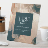 Blauwgroen bruiloft van de moderne bohemische schi reclamebord met voetstuk (Insitu)