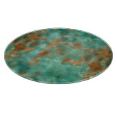 Blauwgroen bruine esthetische patina geïnspireerd snijplank (Hoek)