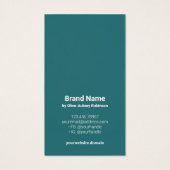 Blauwgroen Bruine Waterverf Haarklem Logo Display  Visitekaartje (Achterkant)