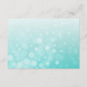 Blauwgroen Bubbles Elegant Wedding Details Kaart (Achterkant)