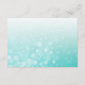 Blauwgroen Bubbles Weddenschapskaart Informatiekaartje (Achterkant)