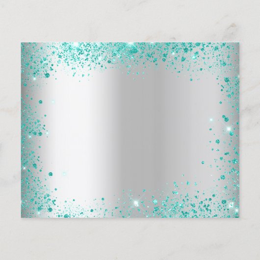 Blauwgroen budget van Quinceanera Silver, behalve  Flyer (Achterkant)
