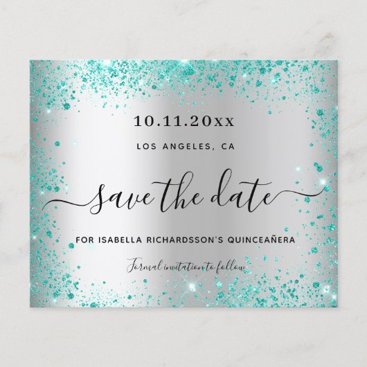 Blauwgroen budget van Quinceanera Silver, behalve  Flyer (Voorkant)