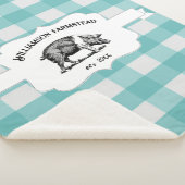 Blauwgroen Buffalo Plaid Boerderij Sherpa Deken (3/4)