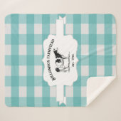 Blauwgroen Buffalo Pset Boerderij Koe Sherpa Blank Sherpa Deken (Voorkant (horizontaal))