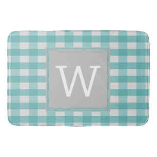 Blauwgroen Buffalo Pset Monogram Bath Mat