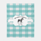 Blauwgroen Buffel Plaid Boerderij Paard Fleece Dek Deken (Voorkant)