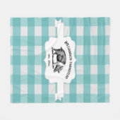 Blauwgroen Buffel Plaid Boerderij Varken Fleece De (Voorkant (Horizontaal))