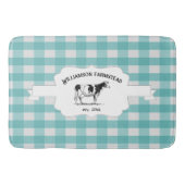 Blauwgroen buffelplaat Koe Boerderij Bath Mat (Voorkant)