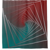 blauwgroen buikspin douchegordijn (Voorkant)