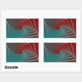 blauwgroen buikspin rechthoekige sticker (Vel)