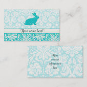 Blauwgroen Bunny Visitekaartje (Voorkant / Achterkant)