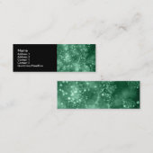 Blauwgroen busontwerp 5-profielkaart mini visitekaartje (Voorkant / Achterkant)