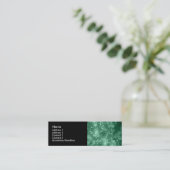 Blauwgroen busontwerp 5-profielkaart mini visitekaartje (Staand voorkant)