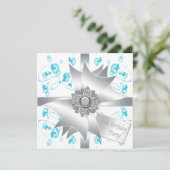 Blauwgroen Butterfly Bubbles 10e verjaardagsfeest  Kaart (Staand voorkant)