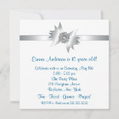 Blauwgroen Butterfly Bubbles 10e verjaardagsfeest  Kaart (Achterkant)