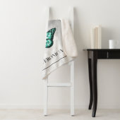 Blauwgroen Butterfly Floral Specialized Sherpa Bla Sherpa Deken (In situ)